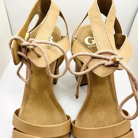 Gianni Bini Strap Beige Heels - Picture 8 of 9